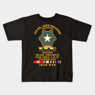 1st Bn 36th Infantry - Bagdad 2003 - SVC OIF Kids T-Shirt